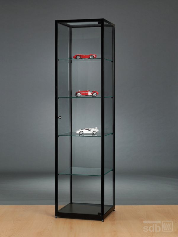 SV500A0 Vitrine aus Glas und Alu Schwarz abschließbar, 419