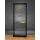 SV800A0 Vitrine schwarz Glasvitrine Ausstellungsvitrine Pr&auml;sentationsvitrine abschlie&szlig;bar Alu
