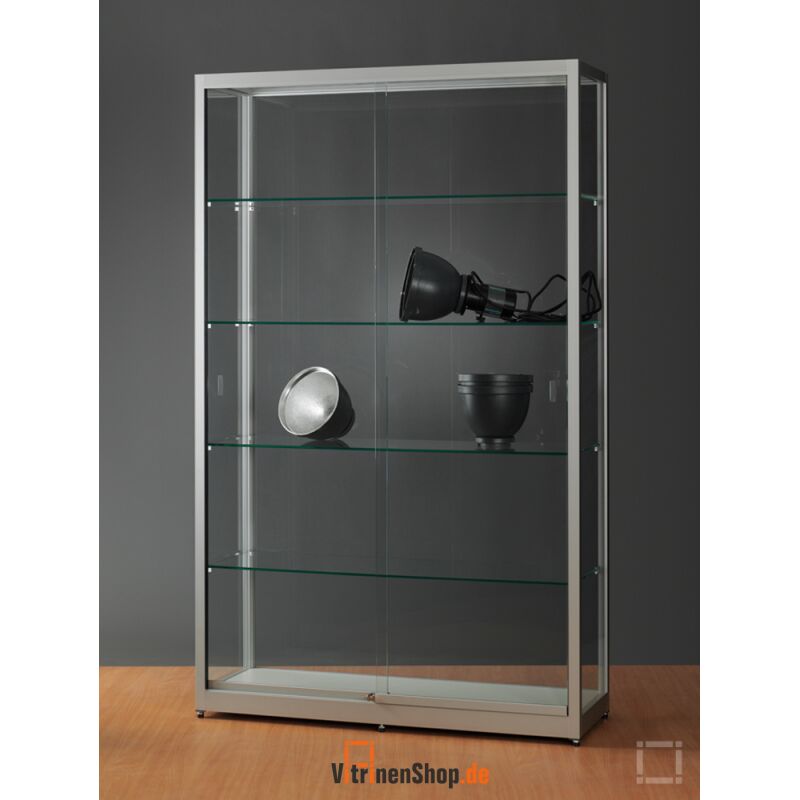 Bi-Office Schaukasten Vitrine – Korkoberfläche, Silberner Aluminiumrahmen, Abschließbar Für DIN A4, Maße 28x36,7 Cm