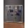 SV1976x50A7L Gro&szlig;e Glasvitrine mit Beleuchtung grau Glasvitrine Ausstellungsvitrine Pr&auml;sentationsvitrine abschlie&szlig;bar Alu Silber
