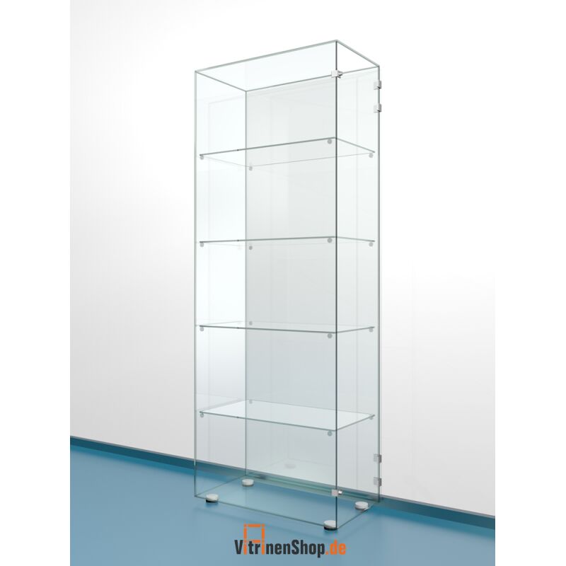 PURE-800S Ganzglasvitrine staubdicht Präsentationsvitrine Vitrinen aus Glas und Al