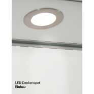 EXPONAT-1000S Glasvitrine 100cm breit staubdicht mit Sockel und Blende