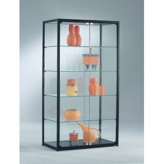 SV1000A7PL2 beleuchtete Pr&auml;sentationsvitrine schwarz abschlie&szlig;bar