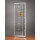SV500A7EPL1 Eckvitrine grau Ausstellungsvitrine Pr&auml;sentationsvitrine Alu Silber mit Beleuchtung abschlie&szlig;bar